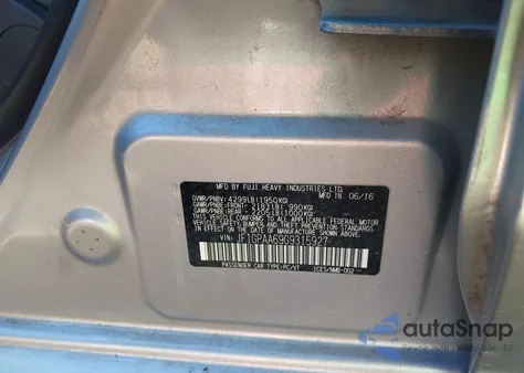 2016 Subaru Impreza 2.0I из США, поврежденный, VIN JF1GPAA69G9315927